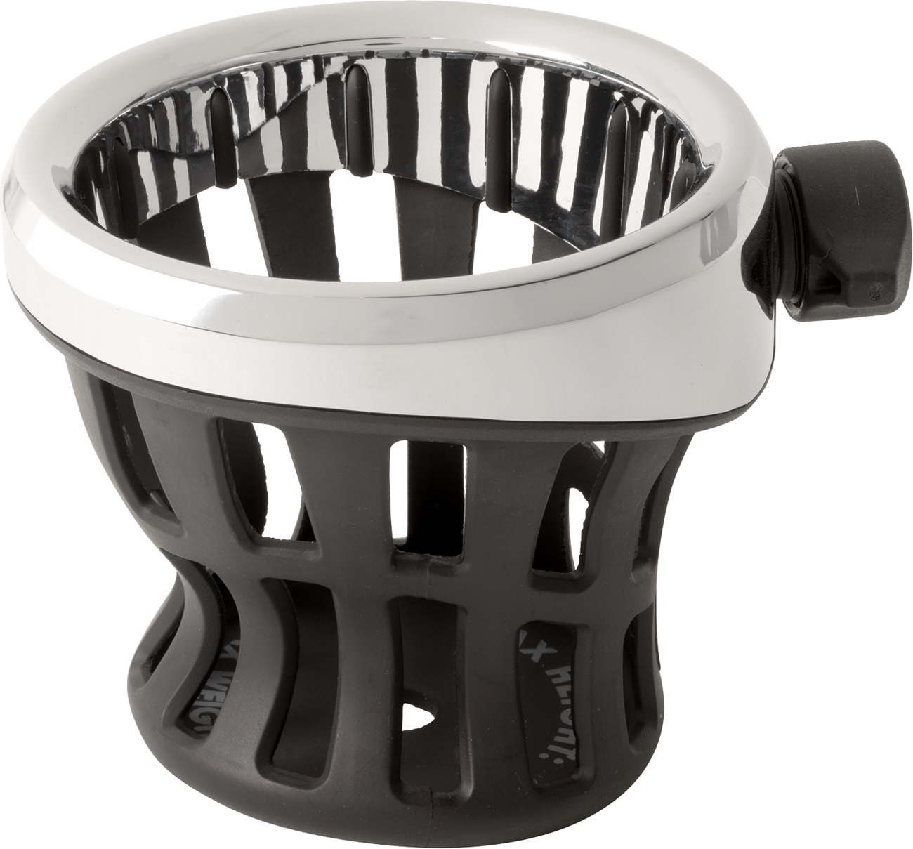 Ciro Holder Drink Pssngr Gen 2 Chr, '96-'13 Touring Mnt - Black