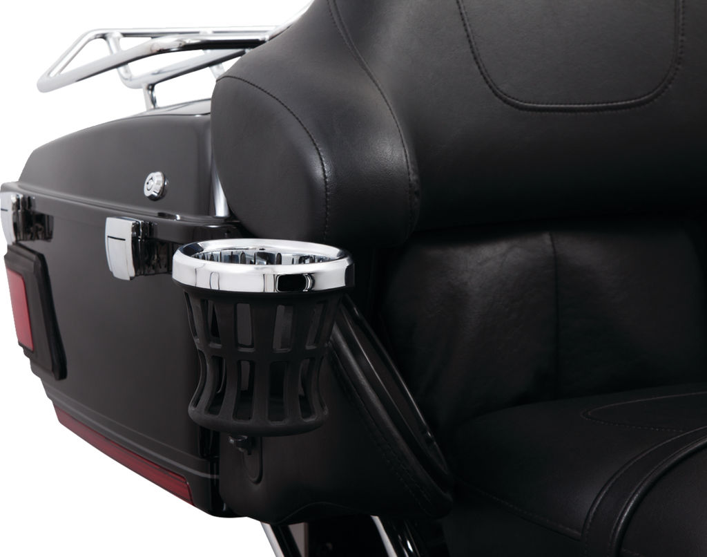 Ciro Holder Drink Pssngr Gen 2 Chr, '96-'13 Touring Mnt - Black