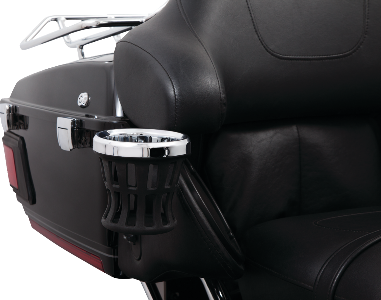 Ciro Holder Drink Pssngr Gen 2 Chr, '96-'13 Touring Mnt - Black