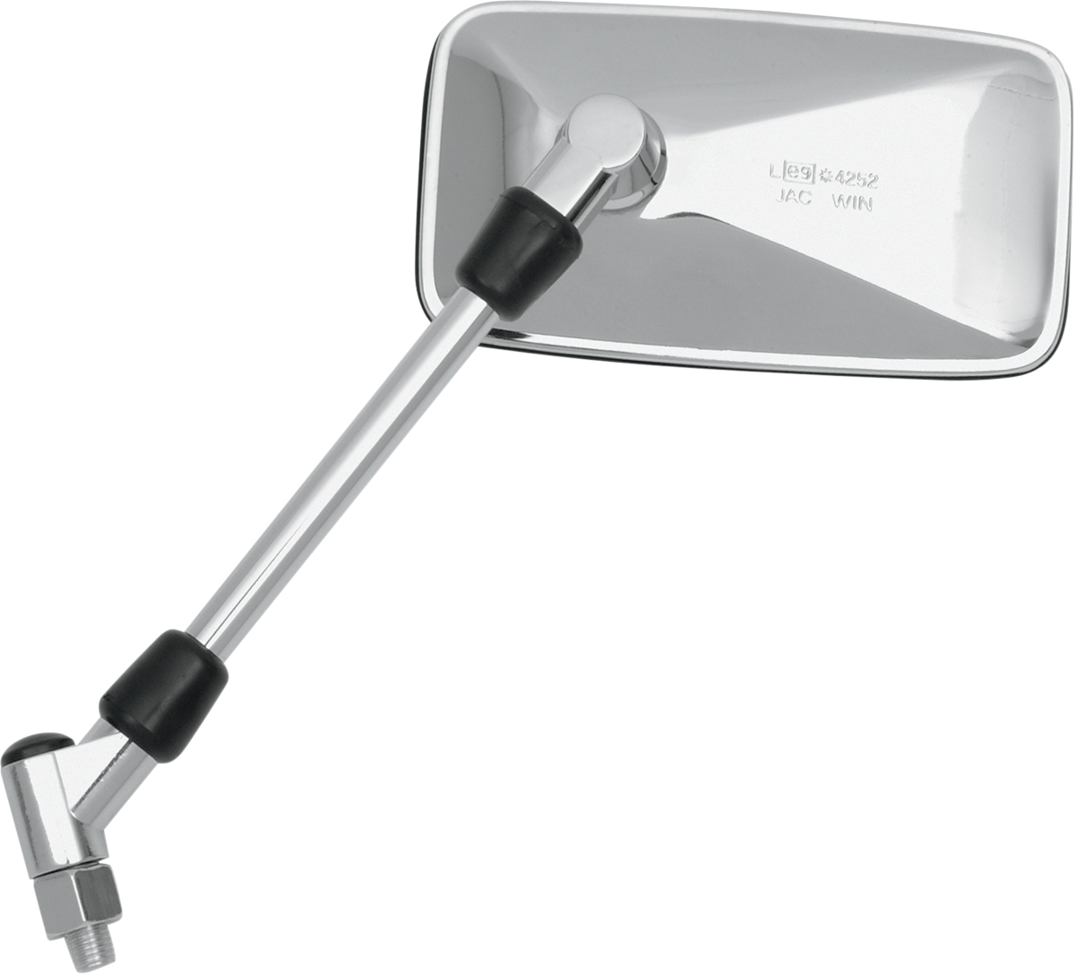 Parts Unlimited Rectangle Universal Mirrors - Chrome