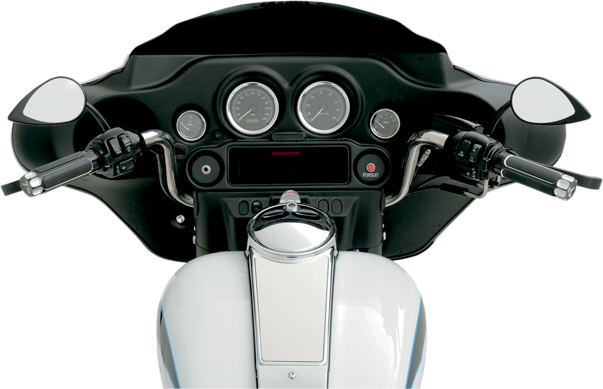 Drag Specialties T-drop Blk S. Stm Mirrors