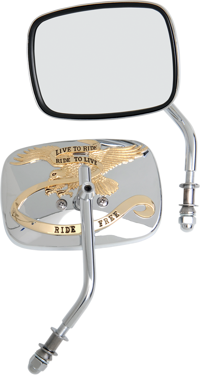 Drag Specialties Ltr Gold Pair Mirrors