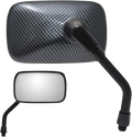 Parts Unlimited Pu Mini Rect. Mirrors - Carbon