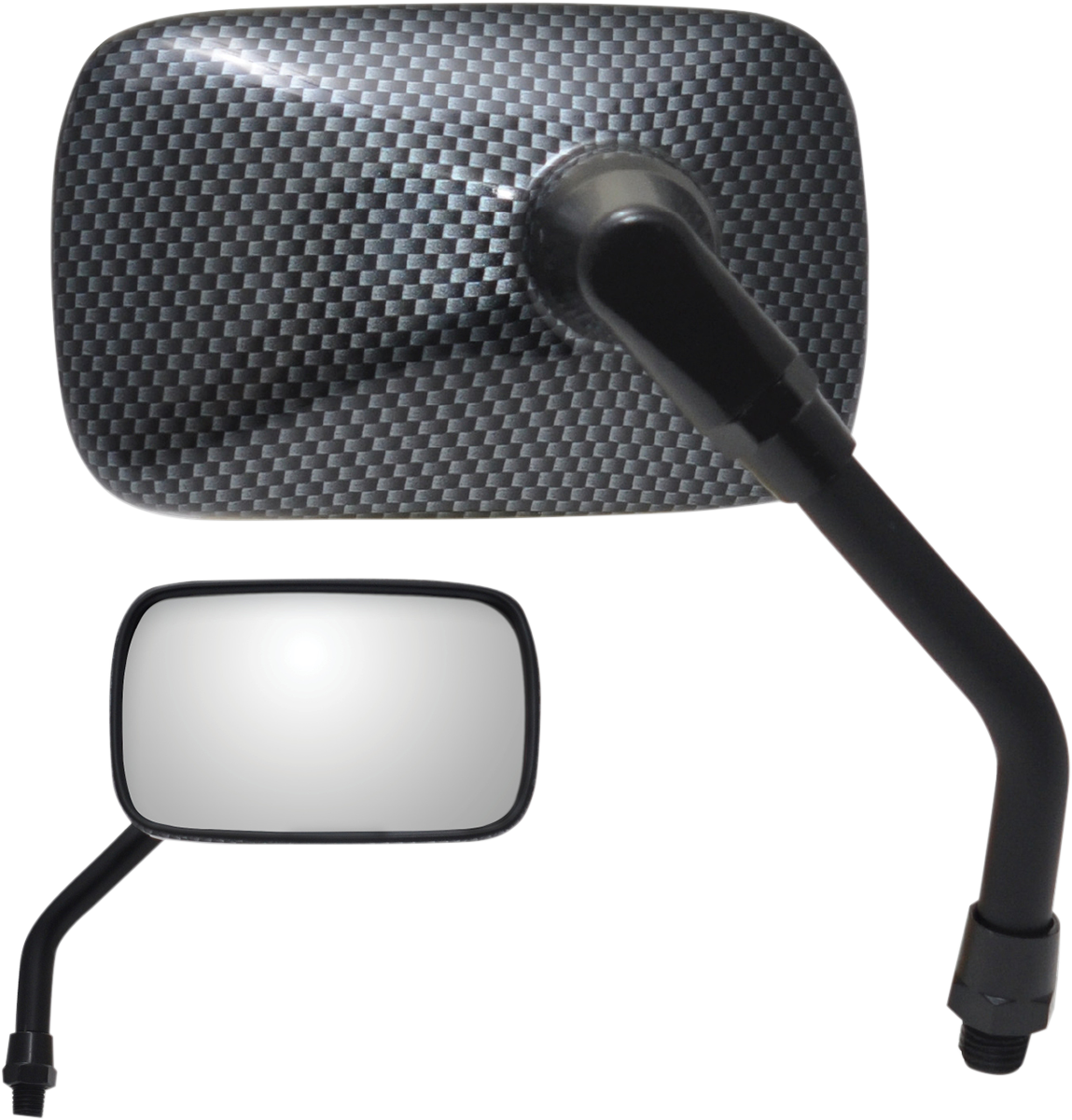 Parts Unlimited Pu Mini Rect. Mirrors - Carbon