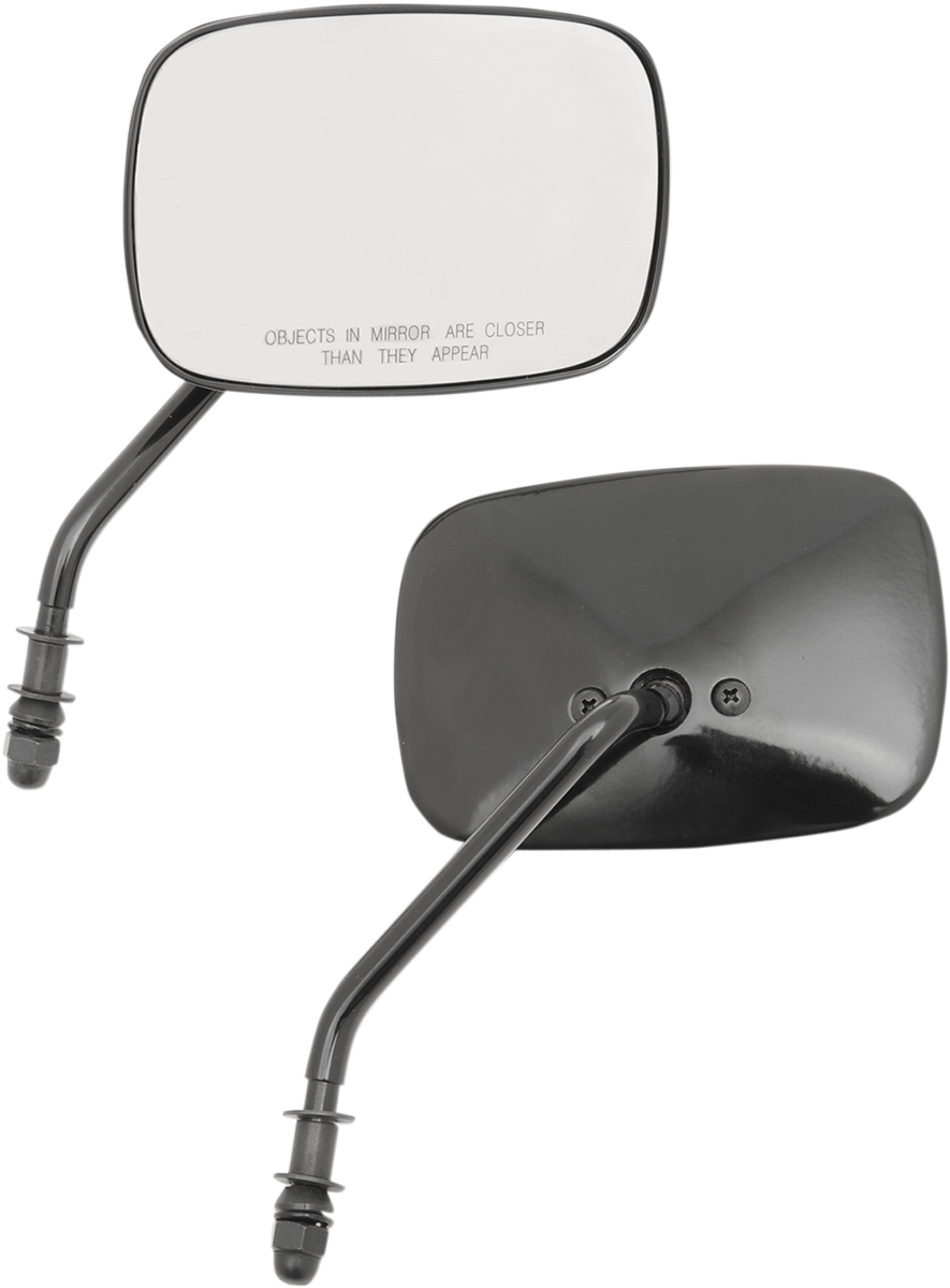 Drag Specialties Mirrors Rect Blk Shrt