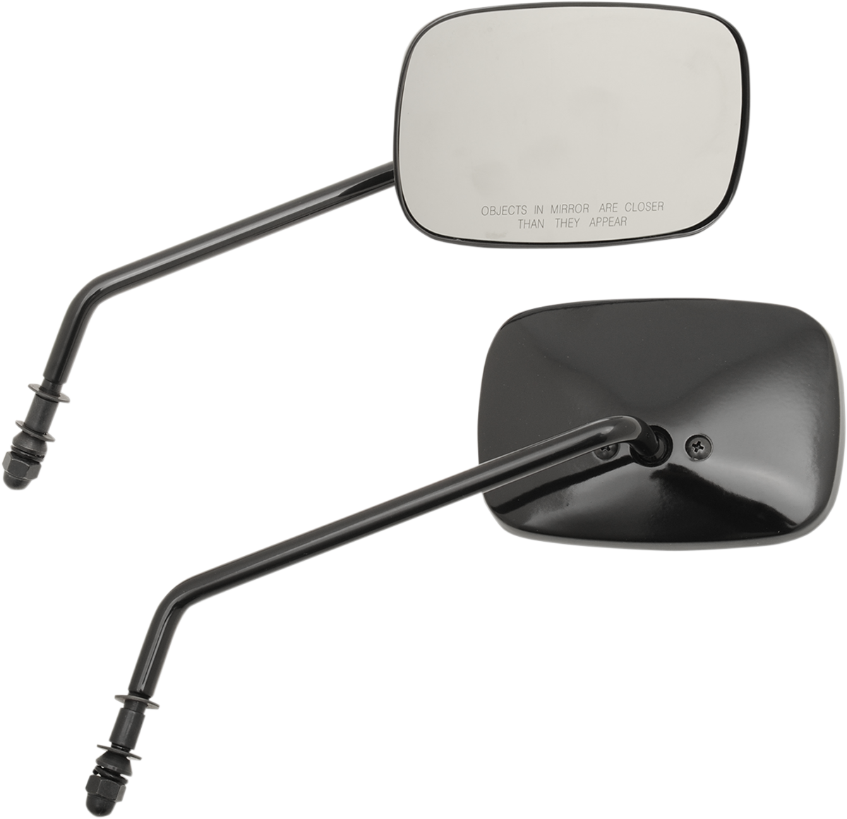 Drag Specialties Mirrors Rect Blk Long