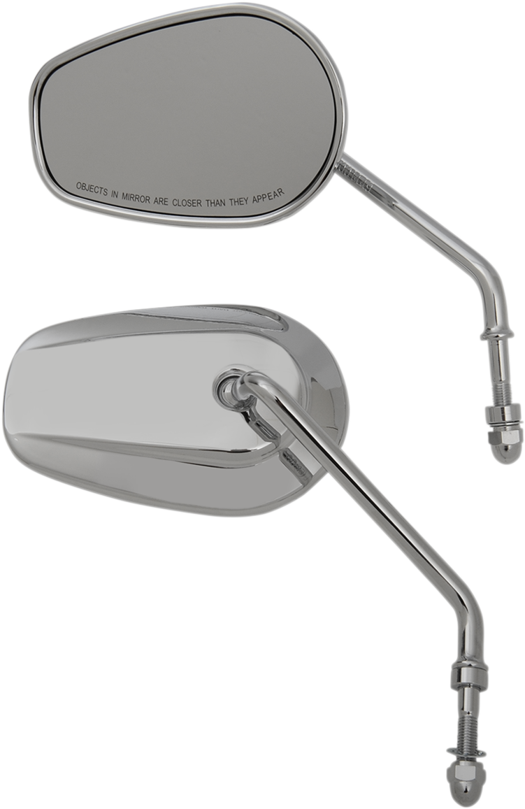 Drag Specialties Mirrors Repl Long Stm - Chrome