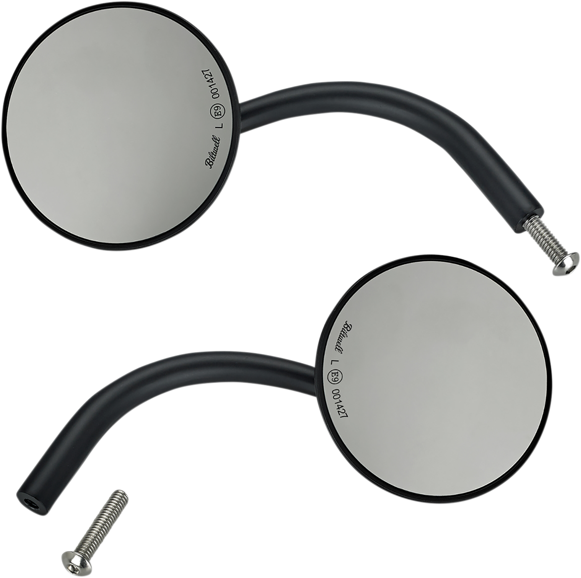Biltwell Lg Rnd F/hd Pr Mirrors - Black