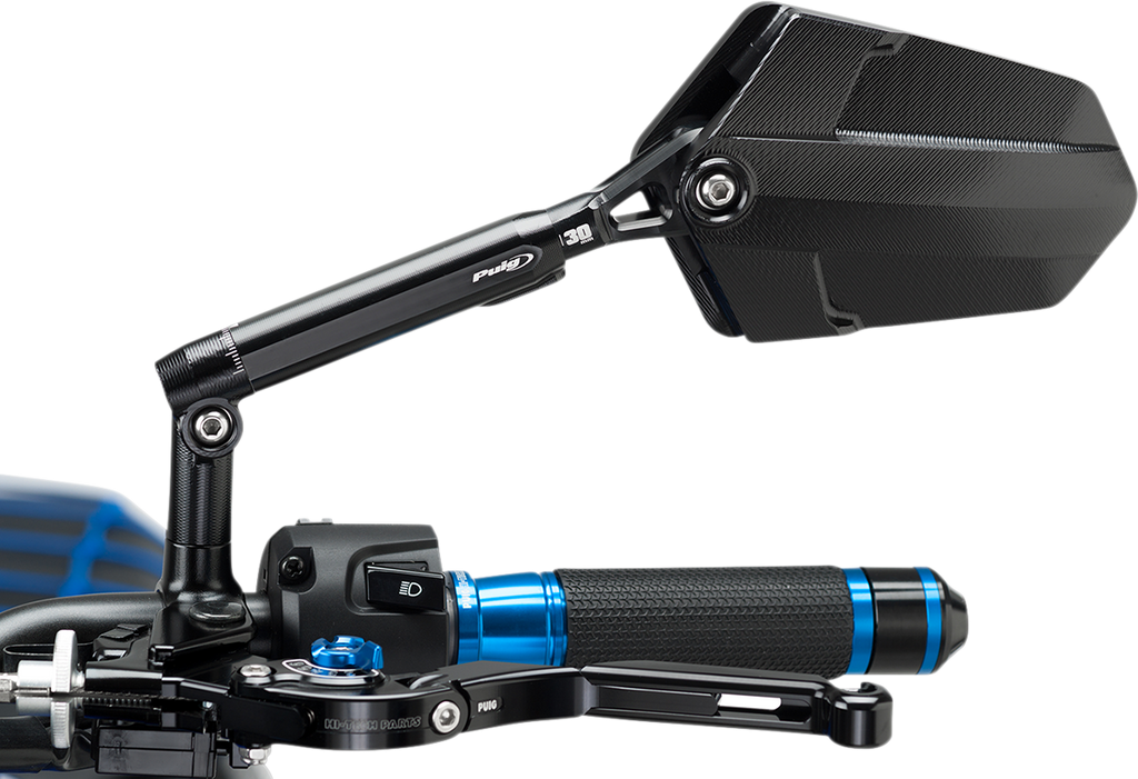 PUIG HI-TECH PARTS Mirror - Explorer - Side View - Left - Diamond - Black