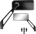 Parts Unlimited Pu Rect Lopro Mirrors - Black