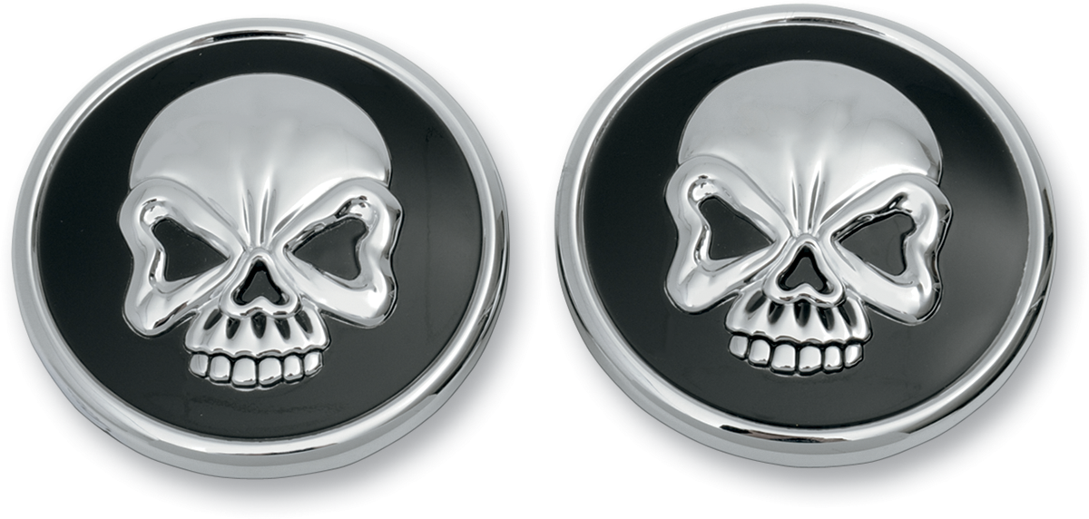 Drag Specialties Cap Gas Chr Skull 97-19