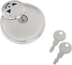 Drag Specialties Cap N-vnt W/lock Skl - Chrome