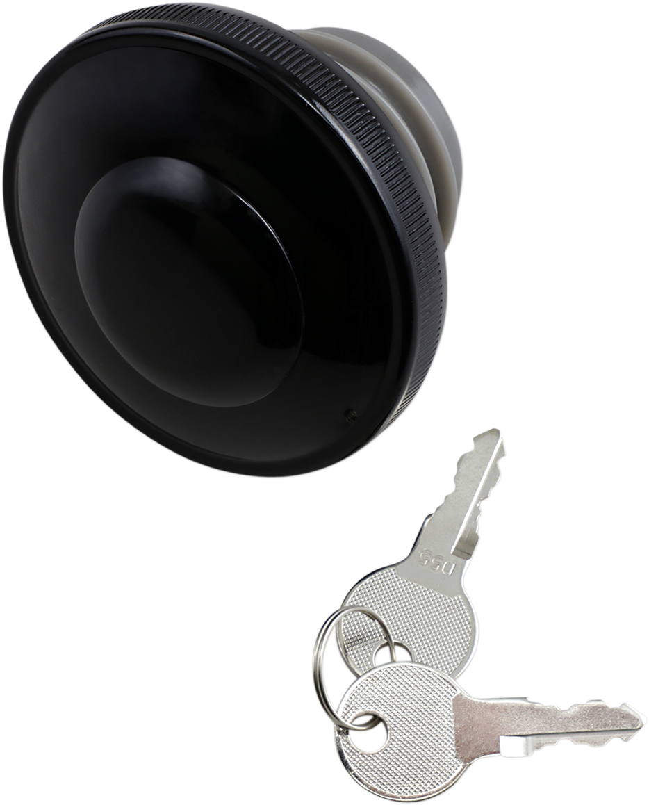 Drag Specialties Cap Gas Lock Blk Vent