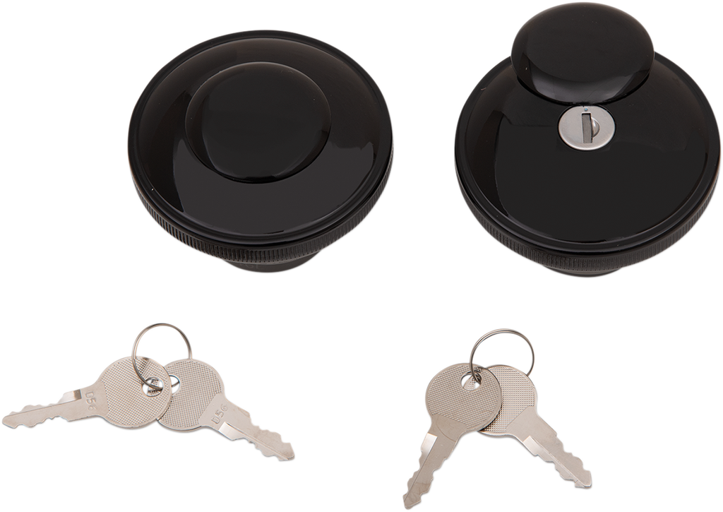 Drag Specialties Cap Gas Lock Blk N/vent