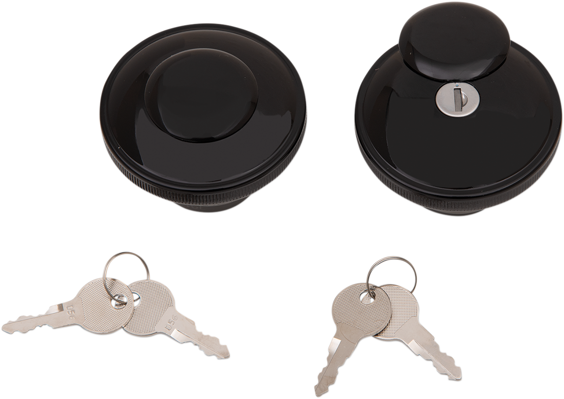 Drag Specialties Cap Gas Lock Blk N/vent