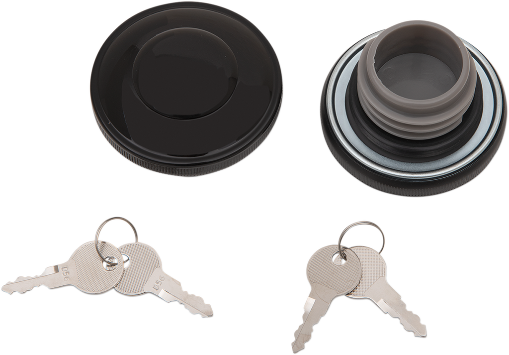 Drag Specialties Cap Gas Lock Blk N/vent