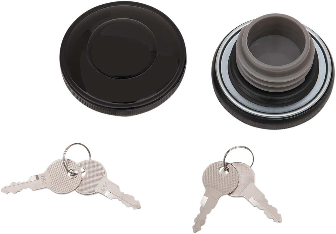 Drag Specialties Cap Gas Lock Blk N/vent
