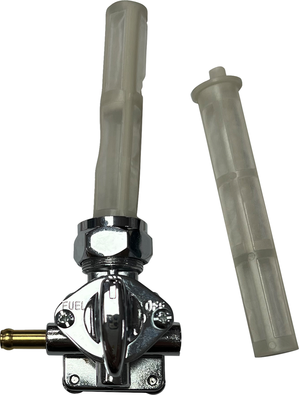 Drag Specialties Petcock Vac Left Outlet - Chrome