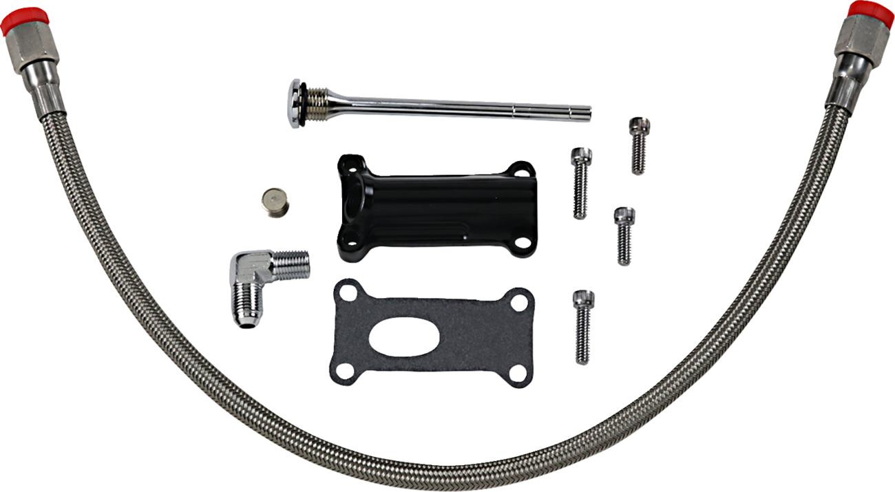 Drag Specialties Spout Eng Oil 02-06 Fl - Black