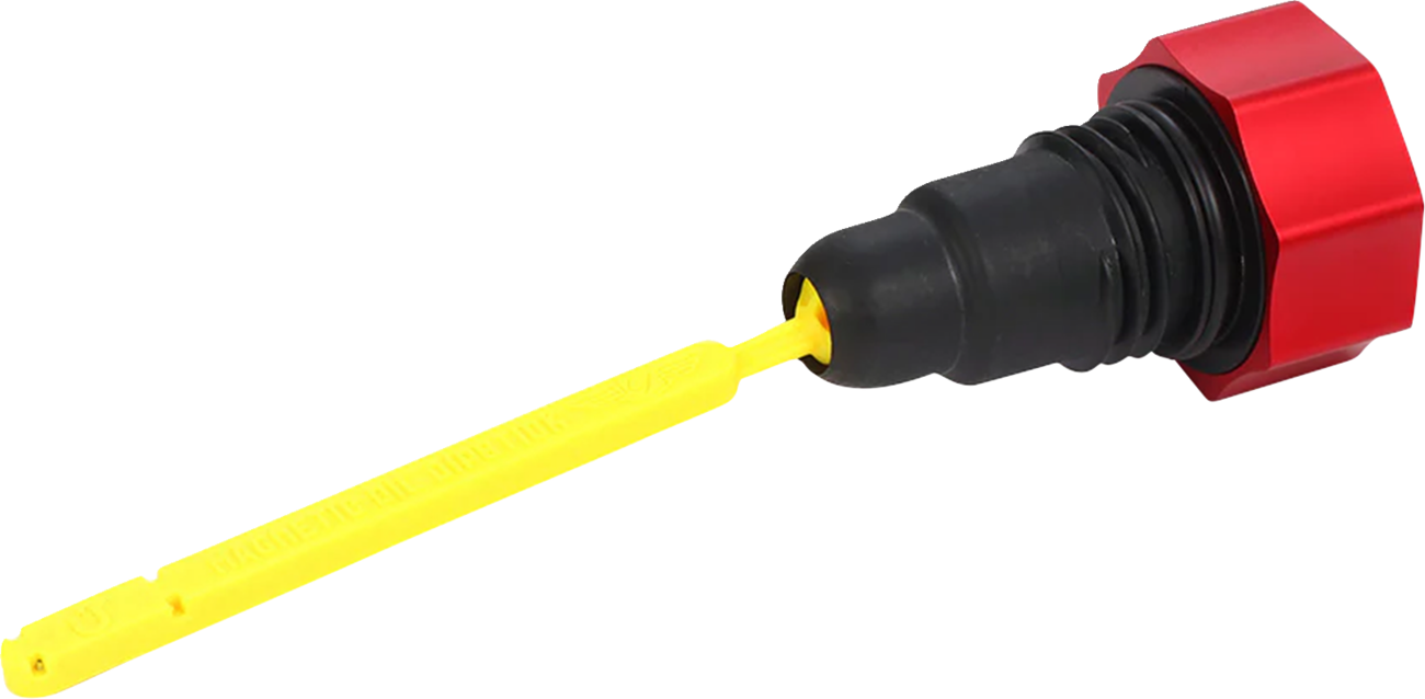 Figurati Designs Dipstick Oil Magnetic Perf Twin Cam 2007- Curved - Red