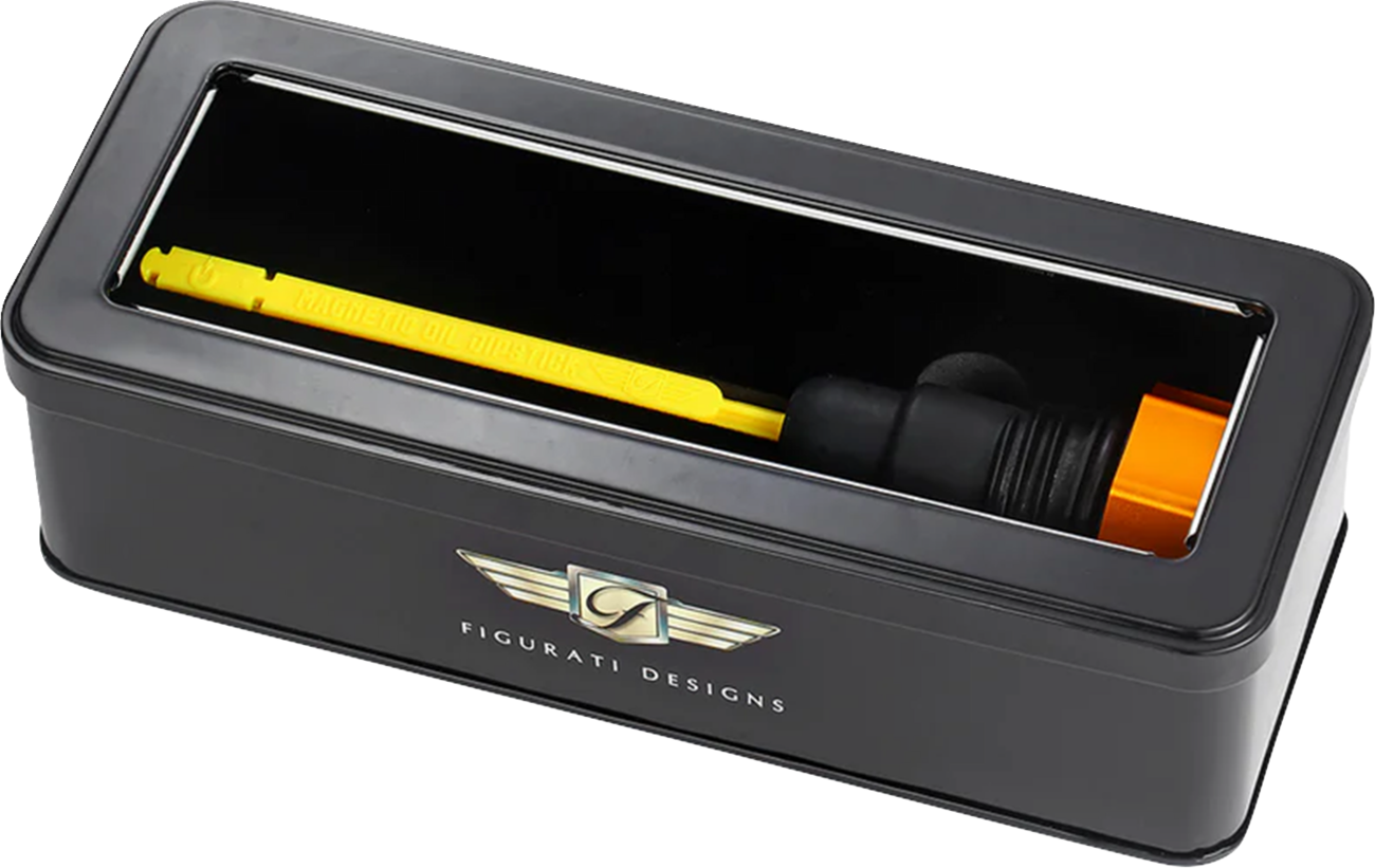 Figurati Designs Dipstick Oil Magnetic Perf Twin Cam 2007- Curved Gold