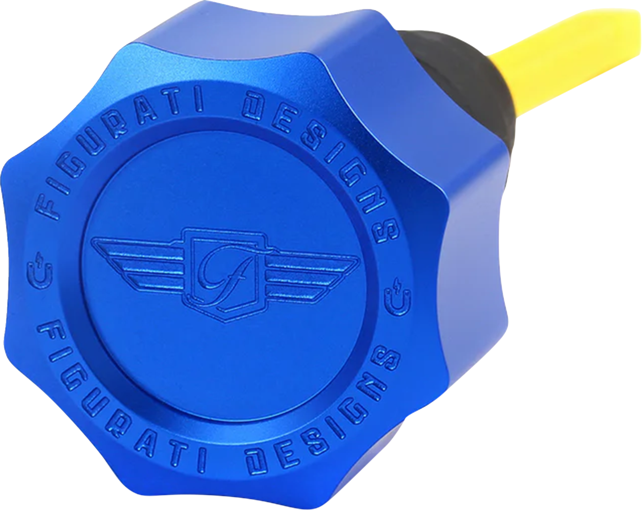 Figurati Designs Dipstick Oil Magnetic Perf Twin Cam 2007- Curved Blue