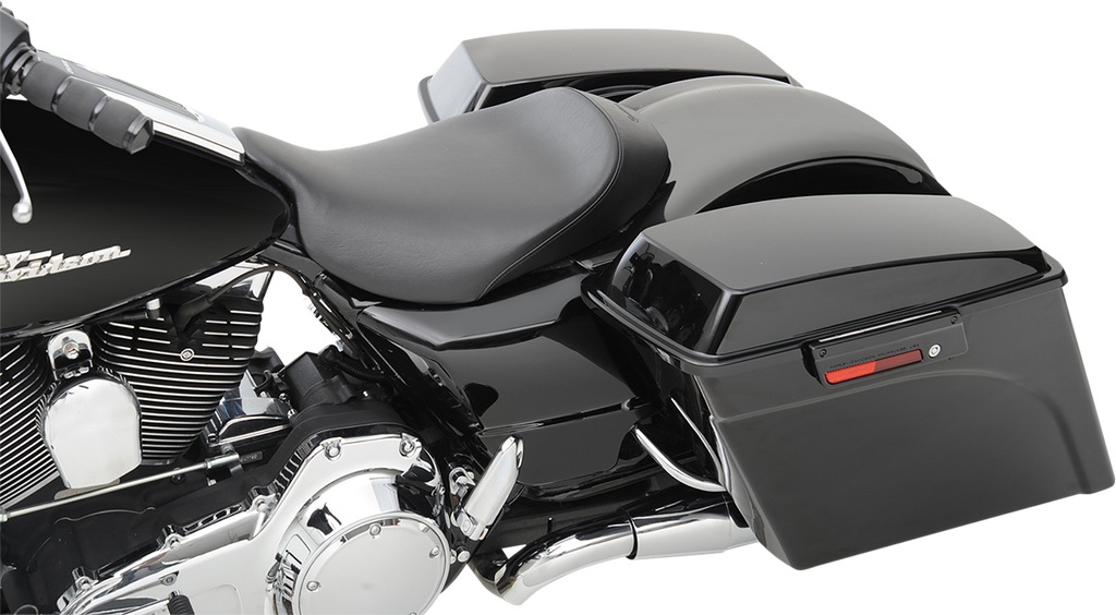 SADDLEMEN S3 Super Slammed Seat - Solo - Black - '08-'24 FLH/FLT