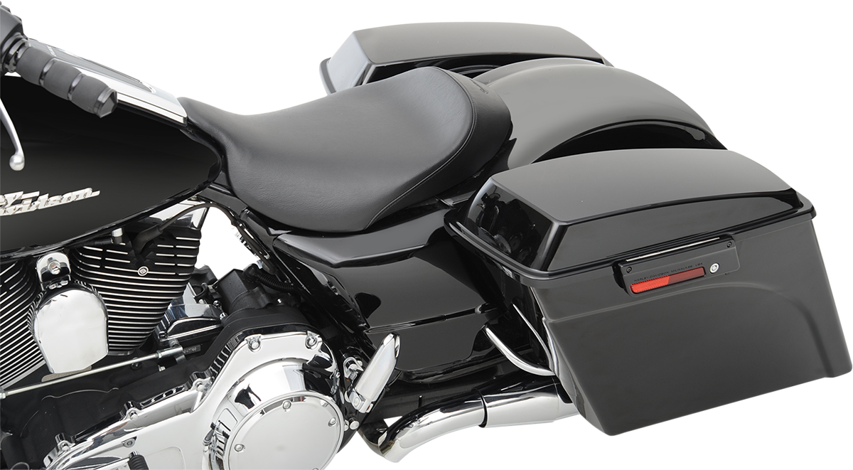 SADDLEMEN S3 Super Slammed Seat - Solo - Black - '08-'24 FLH/FLT