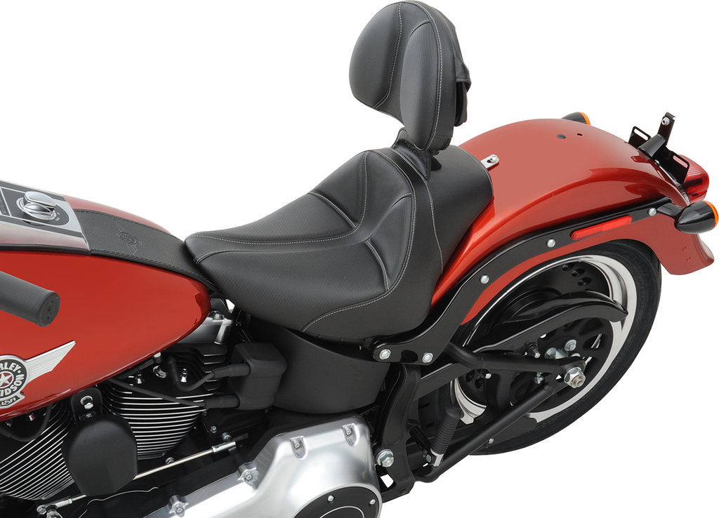 SADDLEMEN Dominator Driver's Backrest - Black - FL/FX '06-'17