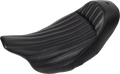 SADDLEMEN Knuckle Solo Seat - Ribbed - Black - FL '08-'24