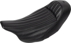 SADDLEMEN Knuckle Solo Seat - Ribbed - Black - FL '08-'24