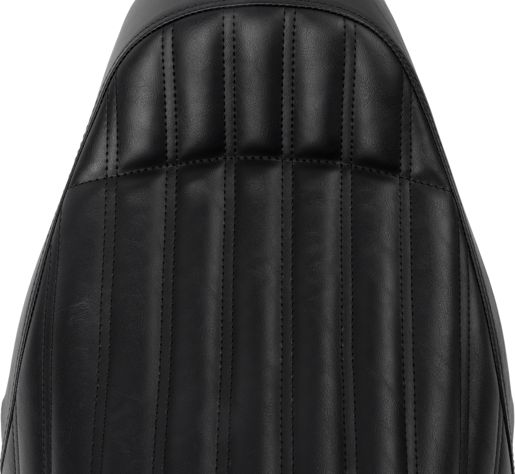 SADDLEMEN Knuckle Solo Seat - Ribbed - Black - FL '08-'24