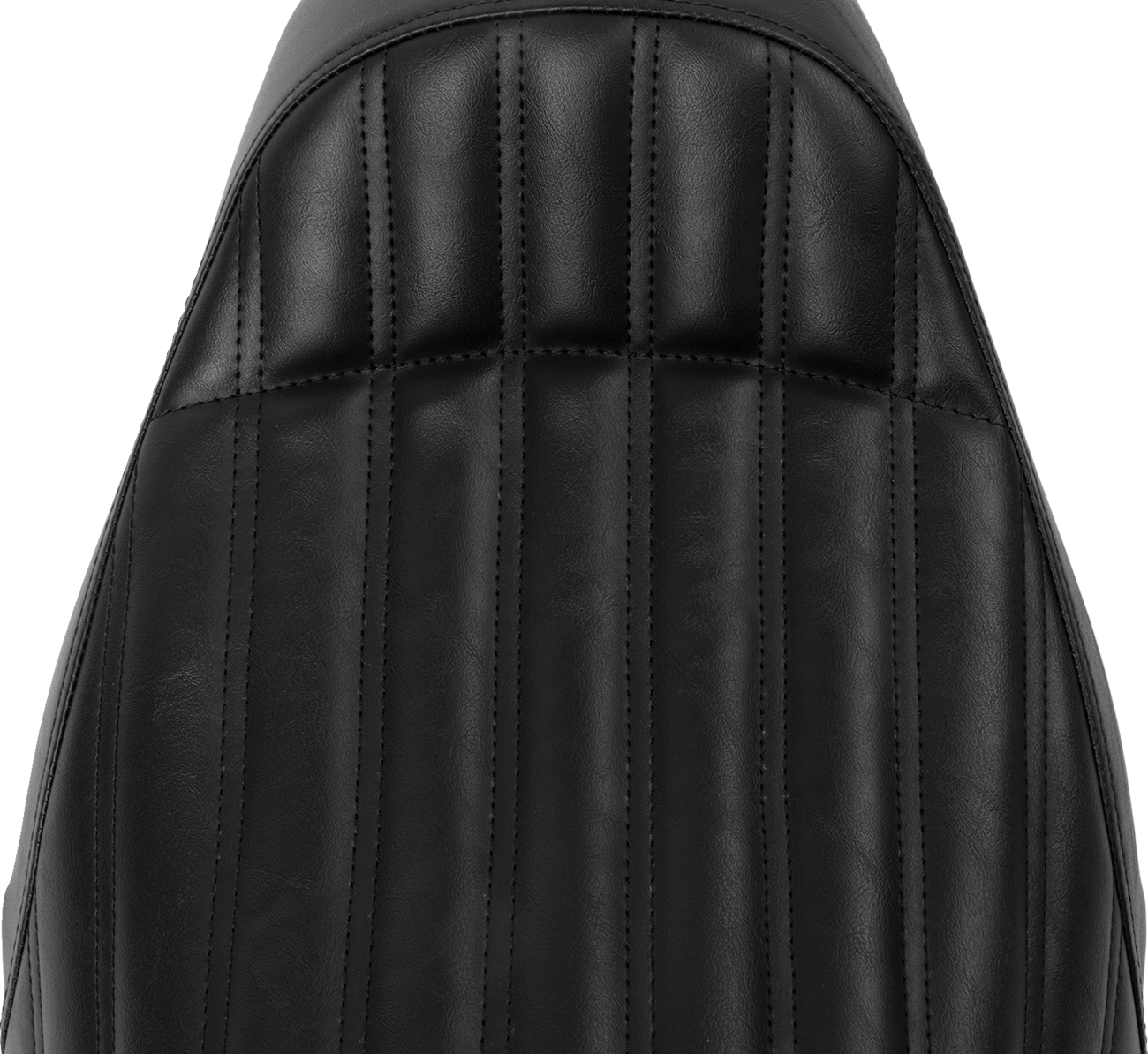 SADDLEMEN Knuckle Solo Seat - Ribbed - Black - FL '08-'24