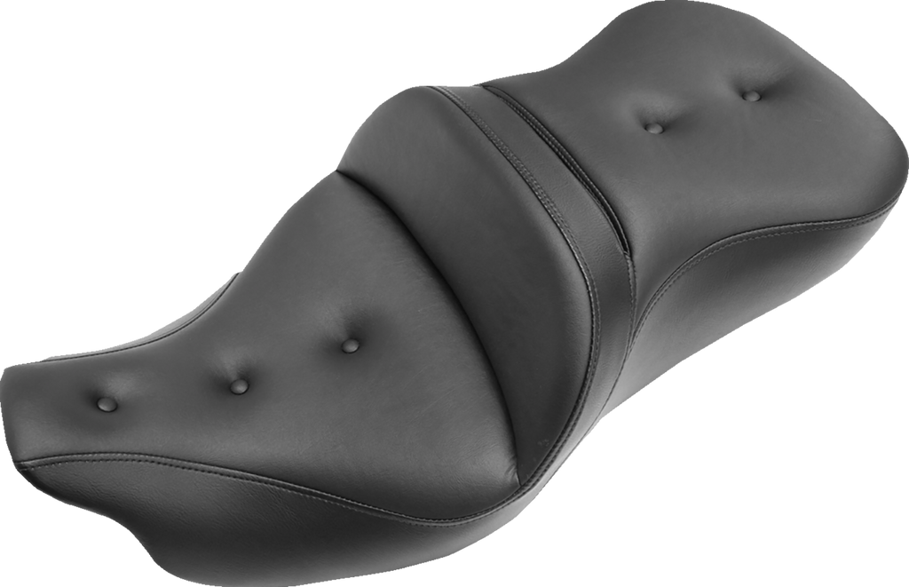 SADDLEMEN Pillow-Top Roadsofa™ Seat - without Backrest - Black - FLH/FLT '08-'25