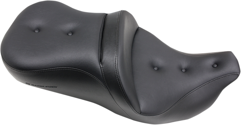 SADDLEMEN Pillow-Top Roadsofa™ Seat - without Backrest - Black - FLH/FLT '08-'25