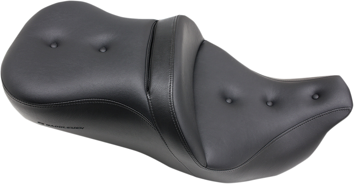 SADDLEMEN Pillow-Top Roadsofa™ Seat - without Backrest - Black - FLH/FLT '08-'25