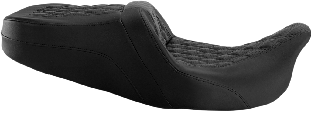 SADDLEMEN Roadsofa™ Seat - Full Lattice Stitch - without Backrest - FLT/FLH '08-'24