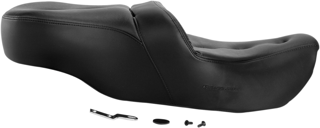 SADDLEMEN Pillow-Top Roadsofa™ Seat - Black - FLH/FLT '99-'07