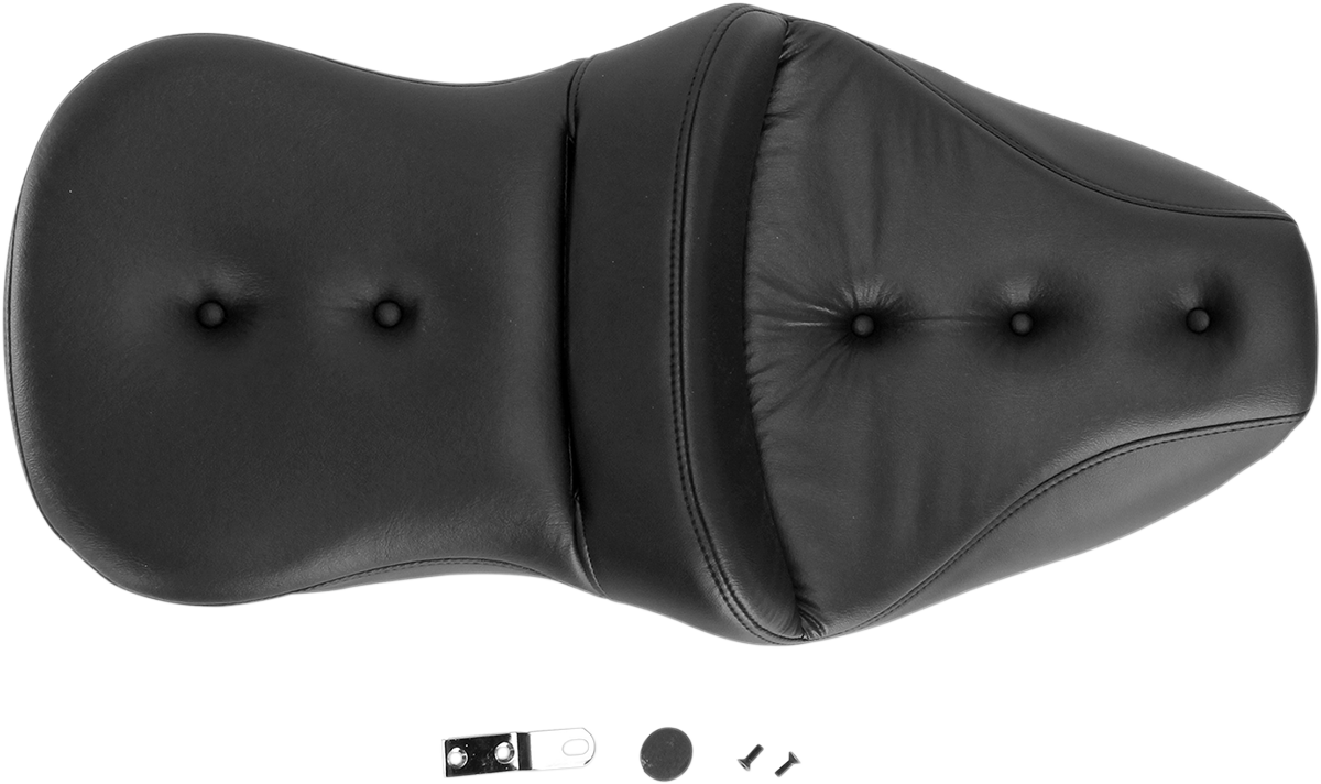 SADDLEMEN Pillow-Top Roadsofa™ Seat - Black - FLH/FLT '99-'07