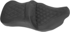 SADDLEMEN Roadsofa™ Seat - without Backrest - Full Lattice Stitch - Heated - FLH/FLT '08-'24