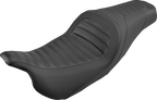 SADDLEMEN Slim Roll & Pleat Seat - Black - FL '08-'24