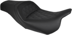 SADDLEMEN Slim Seat - Black - Lattice Stitch - FL '08-'24