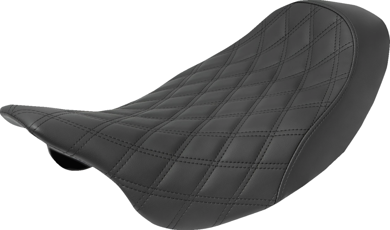 SADDLEMEN Renegade™ Solo Seat - Black - Lattice Stitched - FL '08-'25