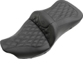 SADDLEMEN Extended Reach Roadsofa™ Seat - Lattice Stitched - without Backrest - Heated - FL '08-'24