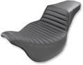 SADDLEMEN Step-Up Seat - Front Tuck-n-Roll - Black - FL '08-'24