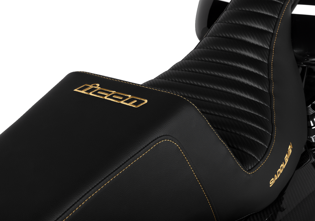 SADDLEMEN Step-Up Seat - Front Tuck-n-Roll - Black - FL '08-'24