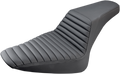 SADDLEMEN Step-Up Seat - Front Tuck-n-Roll - Black - FLS