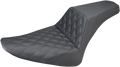 SADDLEMEN Step-Up Seat - Front Lattice Stitch - Black - FLS