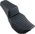 SADDLEMEN Step-Up Seat - Front Tuck-n-Roll - Black - FLHR/FLHX