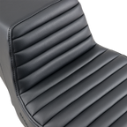 SADDLEMEN Step-Up Seat - Front Tuck-n-Roll - Black - FLHR/FLHX